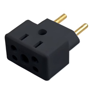 05 adaptadores  tomada PRETO pino grosso fino para Air fryer microondas bob quadrado 10a 20a ampere em Oferta na Shopee