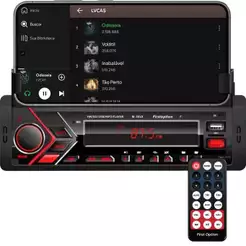 Rádio MP3 Player Som Automotivo Bluetooth Universal Suporte para Celular USB SD First Option 3010F