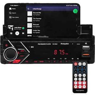 Rádio MP3 Player Som Automotivo Bluetooth Universal Suporte para Celular USB First Option 3010F 2024 em Oferta na Shopee