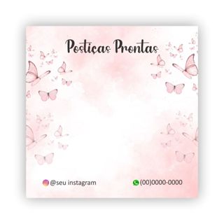 Cartão/ Tag personalizado para unhas postiças | Unhas realistas (Tam 9,5cmX9,5cm) em Oferta na Shopee
