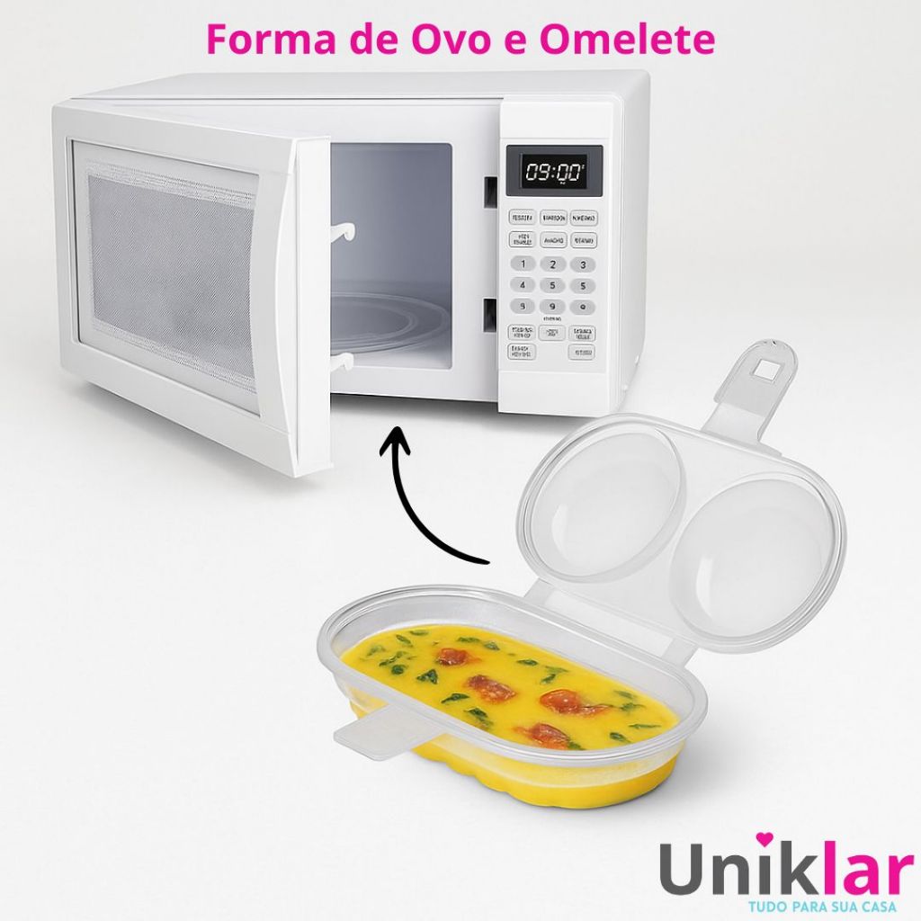 Imagem Omeleteira Para Micro-ondas Nitron Forma Para Ovo E Omelete Bpa Free