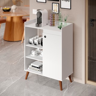 Buffet aparador para sala balcão 1 porta e prateleiras para cozinha organização