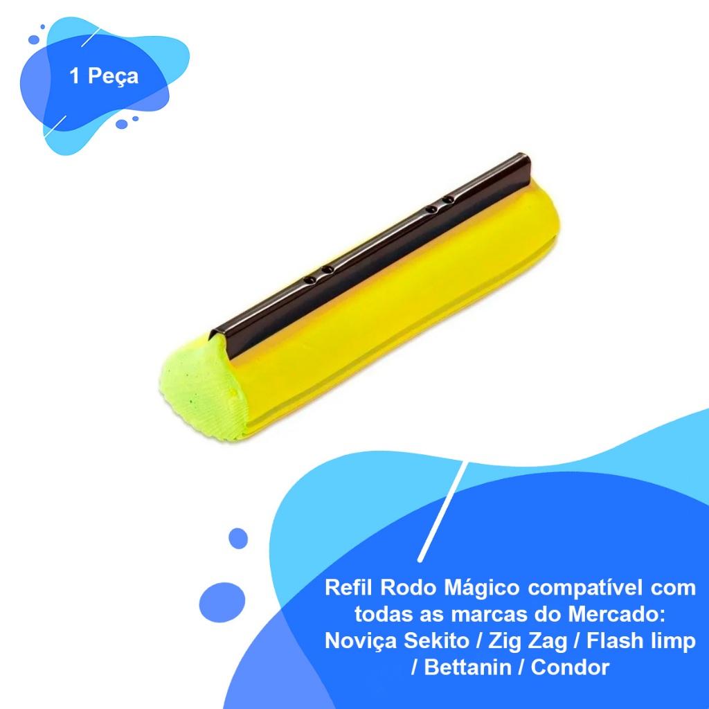 Kit Refil Mop Rodo Mágico Alta Absorção Compativel Diversos MOdelos em Oferta na Shopee