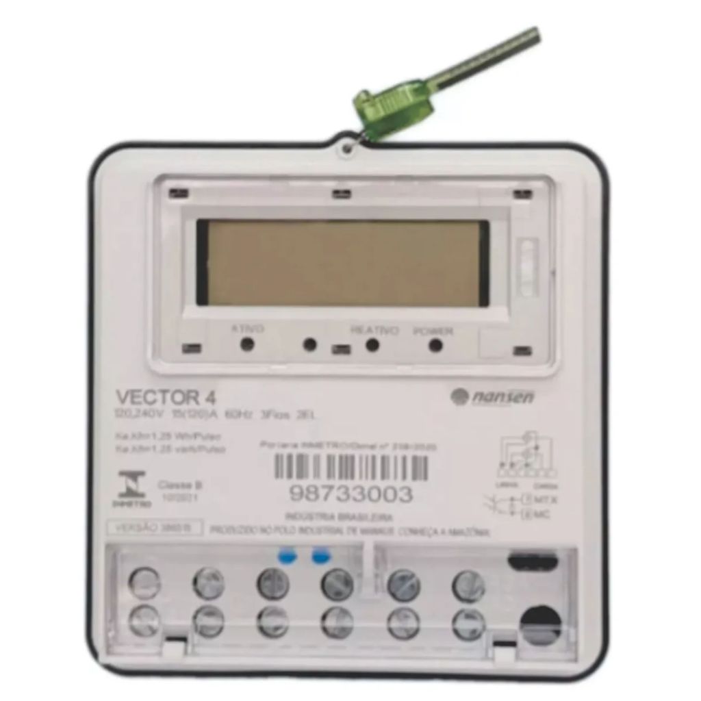 Relógio Energia Medidor Bifásico Nansen Vector 4 Pa 2 - 120a em Oferta na Shopee