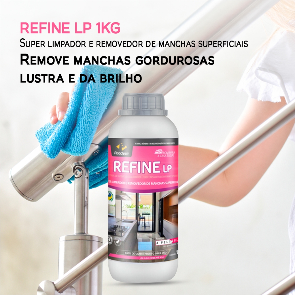 Refine LP Tira Manchas Porcelanato Cerâmica Mármores Ambientes Internos e Externos Pisoclean 1kg · foto 2