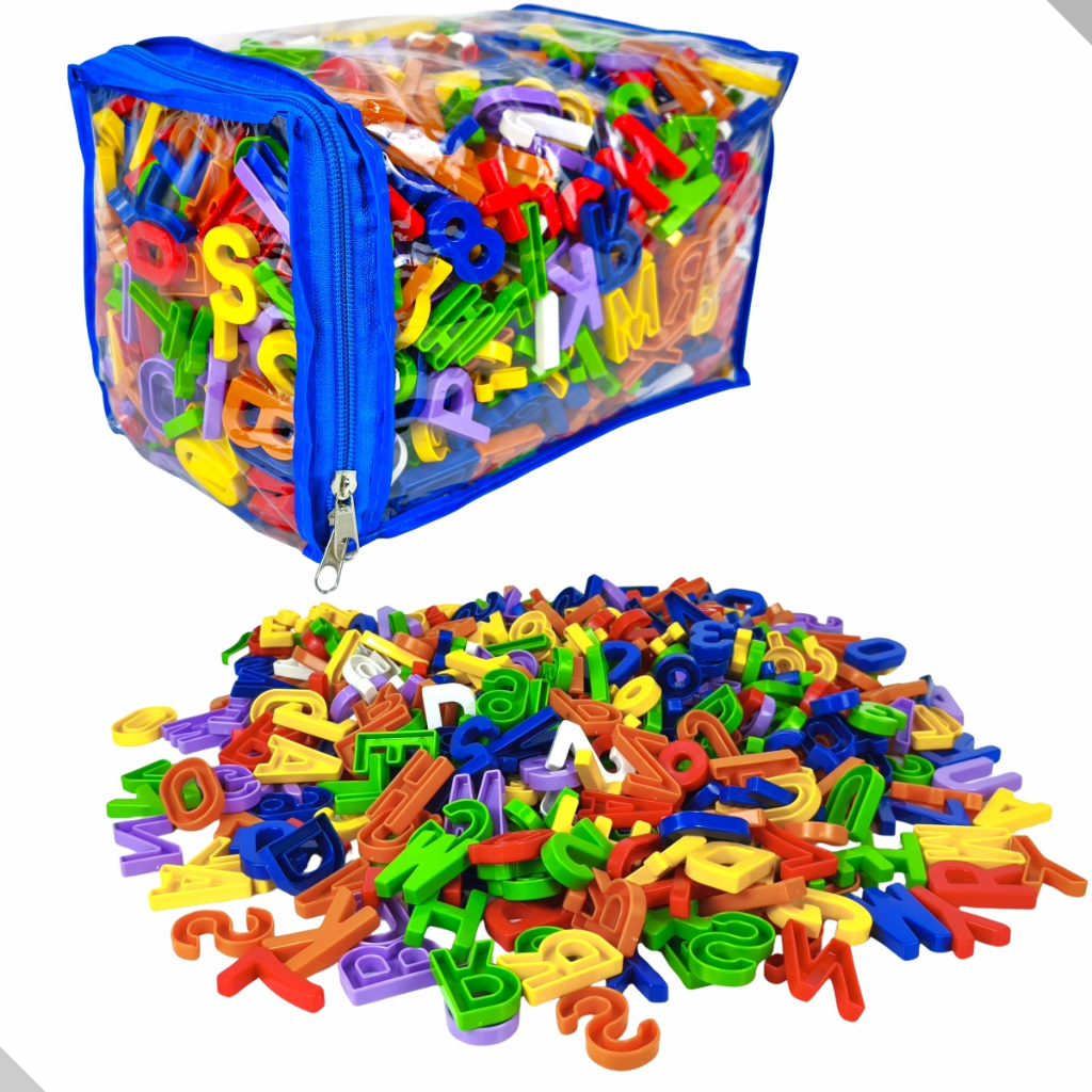 Brinquedo Educativo Sacola Com Letras  Números E Sinais 1000 Peças em Oferta na Shopee