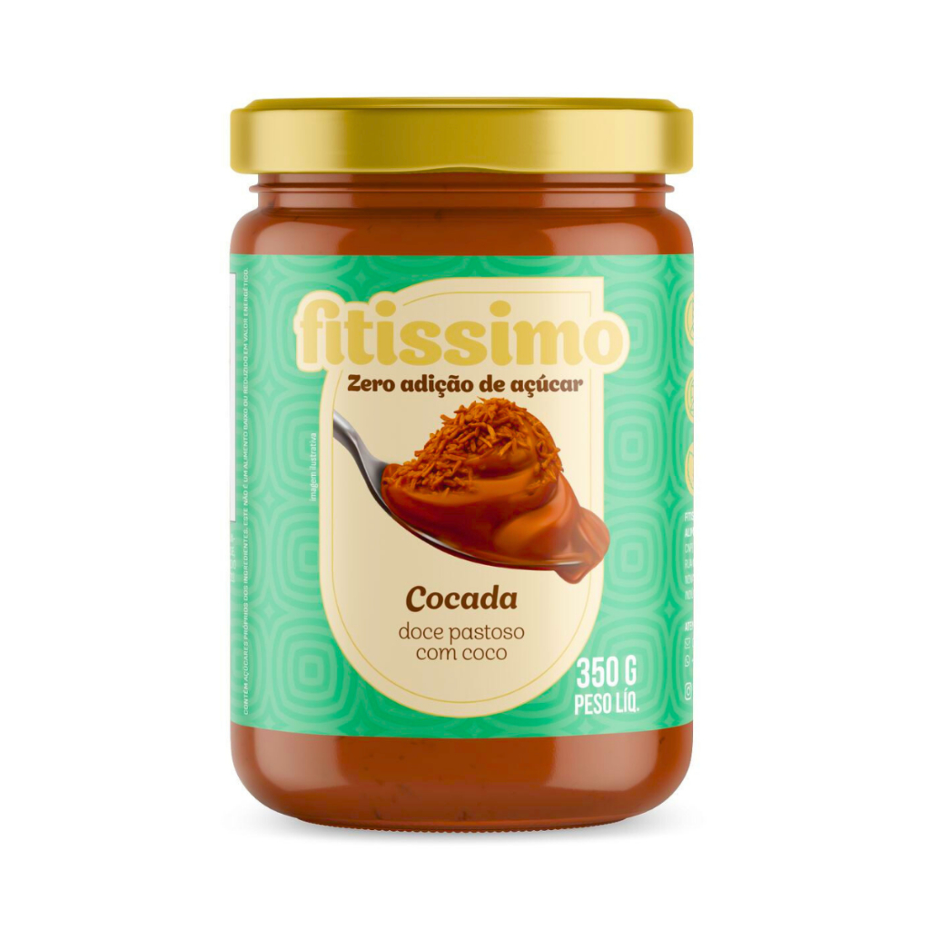 Cocada Doce Diet Fit Zero Açúcar Zero Lactose Sem Glúten Fitissimo 350g