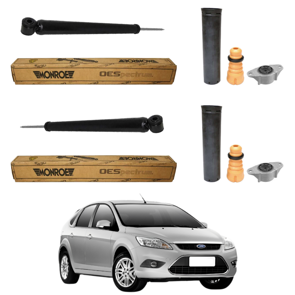 PAR AMORTECEDOR TRASEIRO FOCUS 2009 A 2013 MONROE + KIT