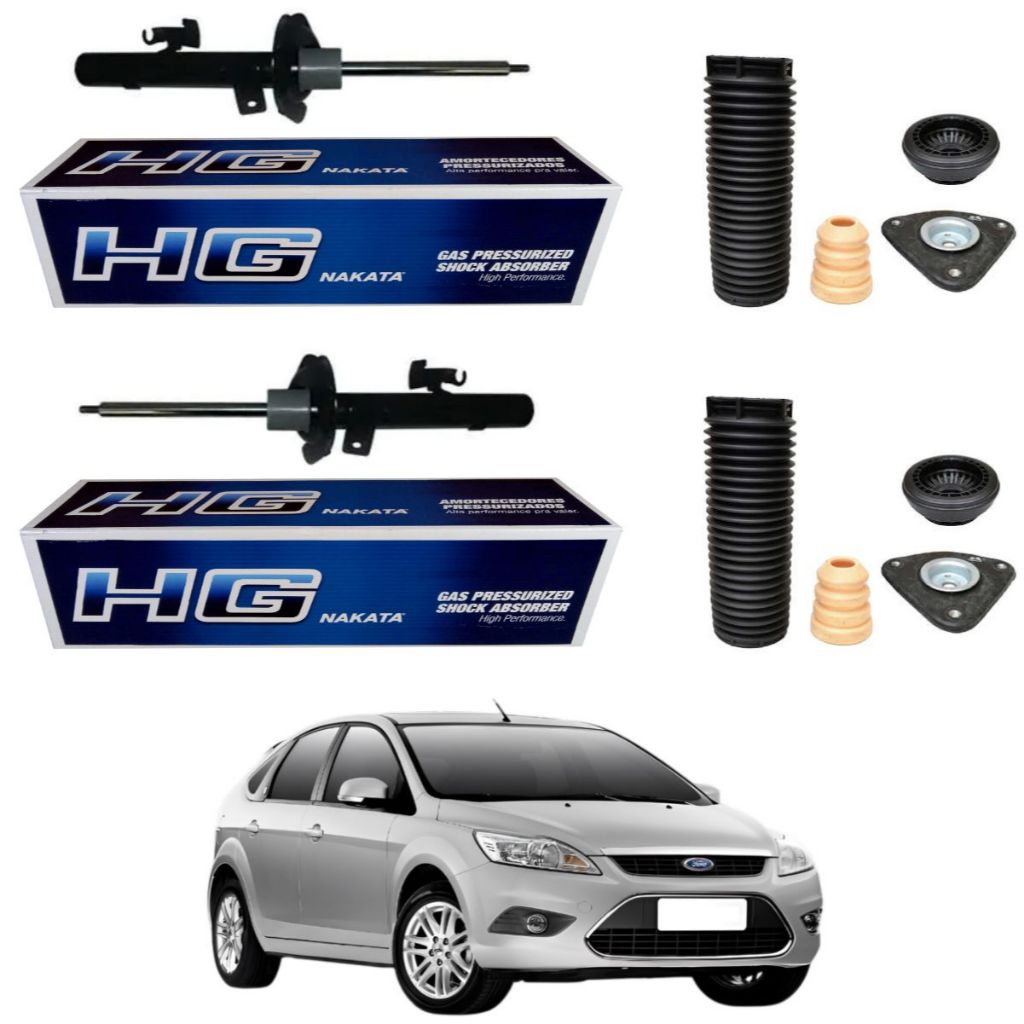 PAR AMORTECEDOR DIANTEIRO FOCUS 2009 A 2013 NAKATA + KIT