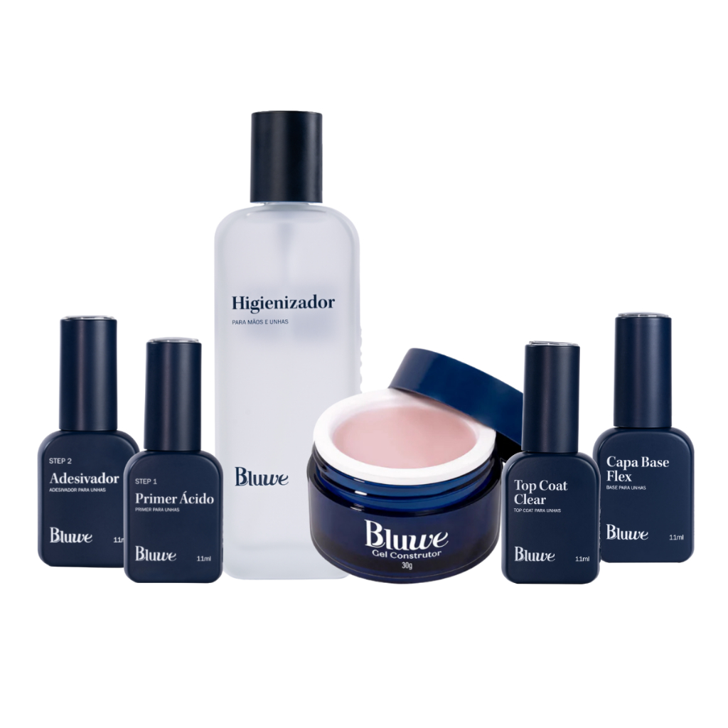 Bluwe Kit Higienizador Gel ( Cor À Escolher) Top Coat Clear Capa Base Flex Ácido Adesivador em Oferta na Shopee