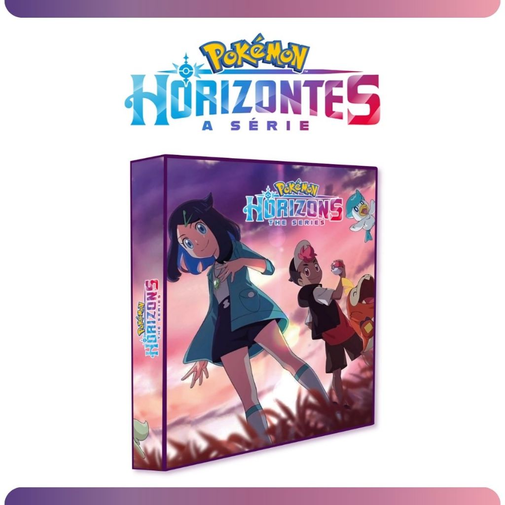 Álbum Pasta Fichário Pokemon Horizontes Coleção A Serie para Cards TCG Capa Dura Reforçado Treinador