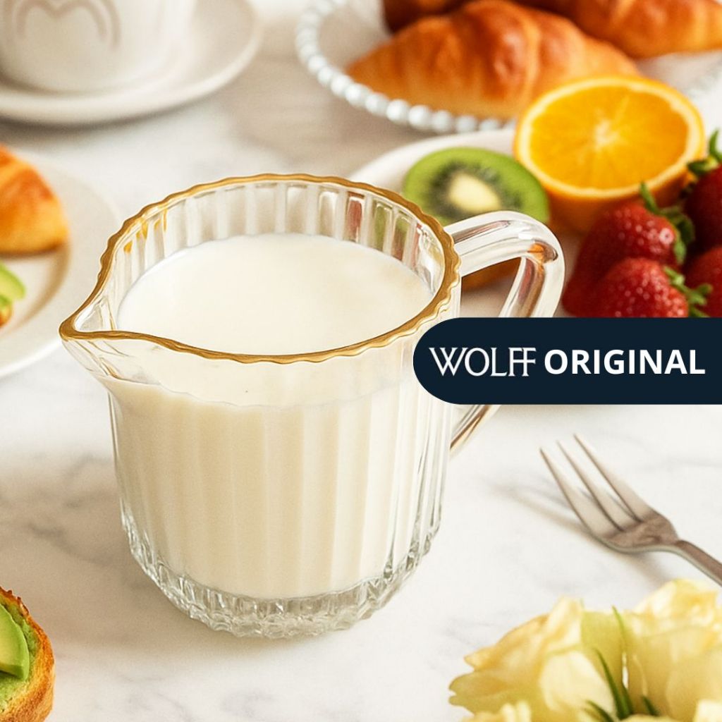 Leiteira de Cristal com Fio de Ouro Império 220ml - Wolff