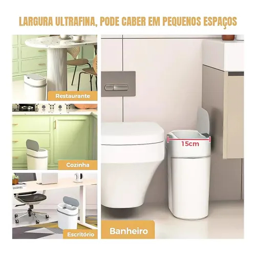 Lixeira Inteligente Sensor Automática 12 Litros Anti Odor LuvinCo · foto 2