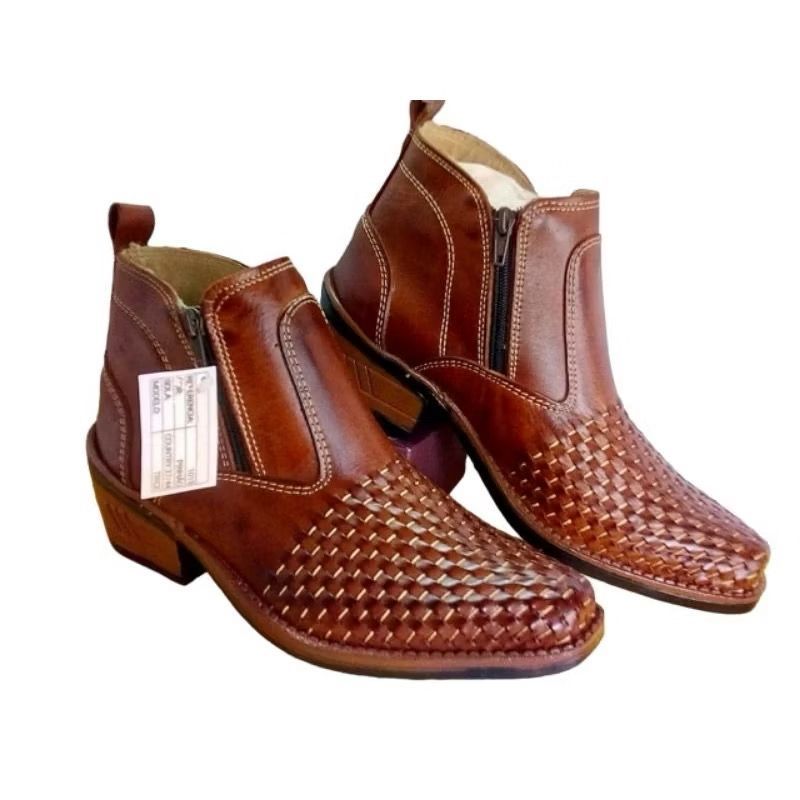 Bota Country Com Salto Carrapeta Masculina Passeio Trabalho Costurada Qualidade Promoção