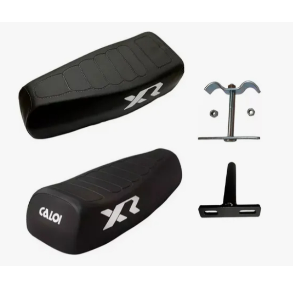 Kit Banco Selim Mobilete Xr Caloi Bicicleta Suporte E Canote