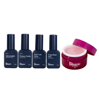 Primer Ácido Adesivador Top Coat Base Flex Bluwe + Gel Construtor / Shine 30g em Oferta na Shopee