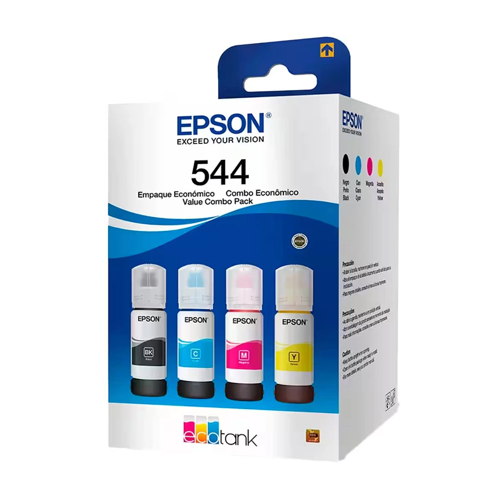 COMBO BOX COM 04 UNIDADES DE TINTA T544 L3110 L320 L3250, ORIGNAIS, SELADAS E LACRADAS. PR...