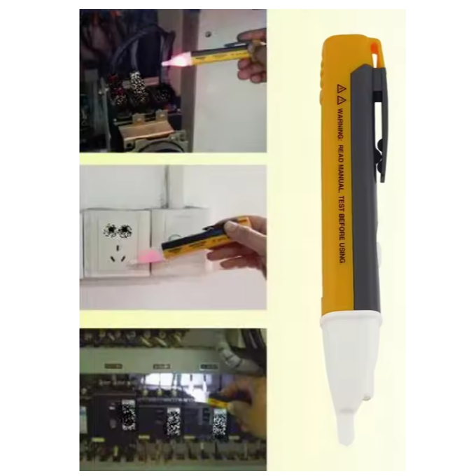 Caneta Detectora De Energia Elétrica Voltímetro Teste Tensão Sonora com Pilhas AAA
