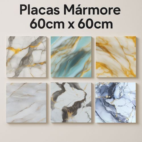 Placa Painel Mármore Flexível Adesivo 60cm x 60cm = 0,36m²  Quarto Sala Lavabo Cozinha em Oferta na Shopee