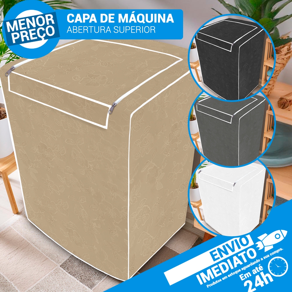Capa Máquina de Lavar 6kg 7kg 8kg 9kg 11kg 12kg a 16kg Couronil Forrada Brastemp Electrolux Consul em Oferta na Shopee