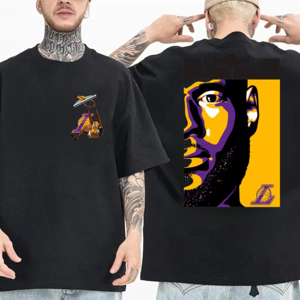 Camiseta Oversized Basquete Basketball Lebron James Lakers Confortável Lançamento Algodão Premium