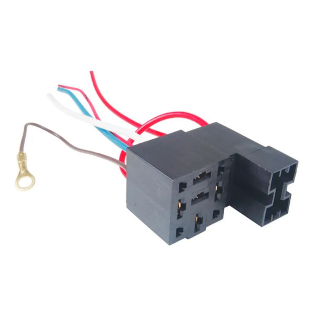 Porta Relé 5T 12V/24V 40A Com Fusível 5 Fios