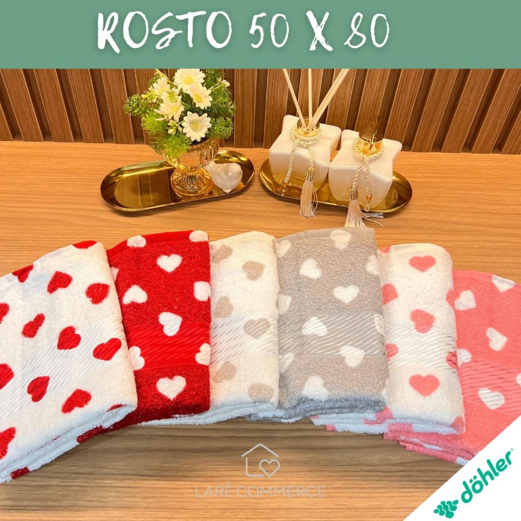 Kit 2, 3 ou 4 Toalhas de Rosto Dohler Prisma 100% Algodão Tamanho 50 x 80 cm em Oferta na Shopee