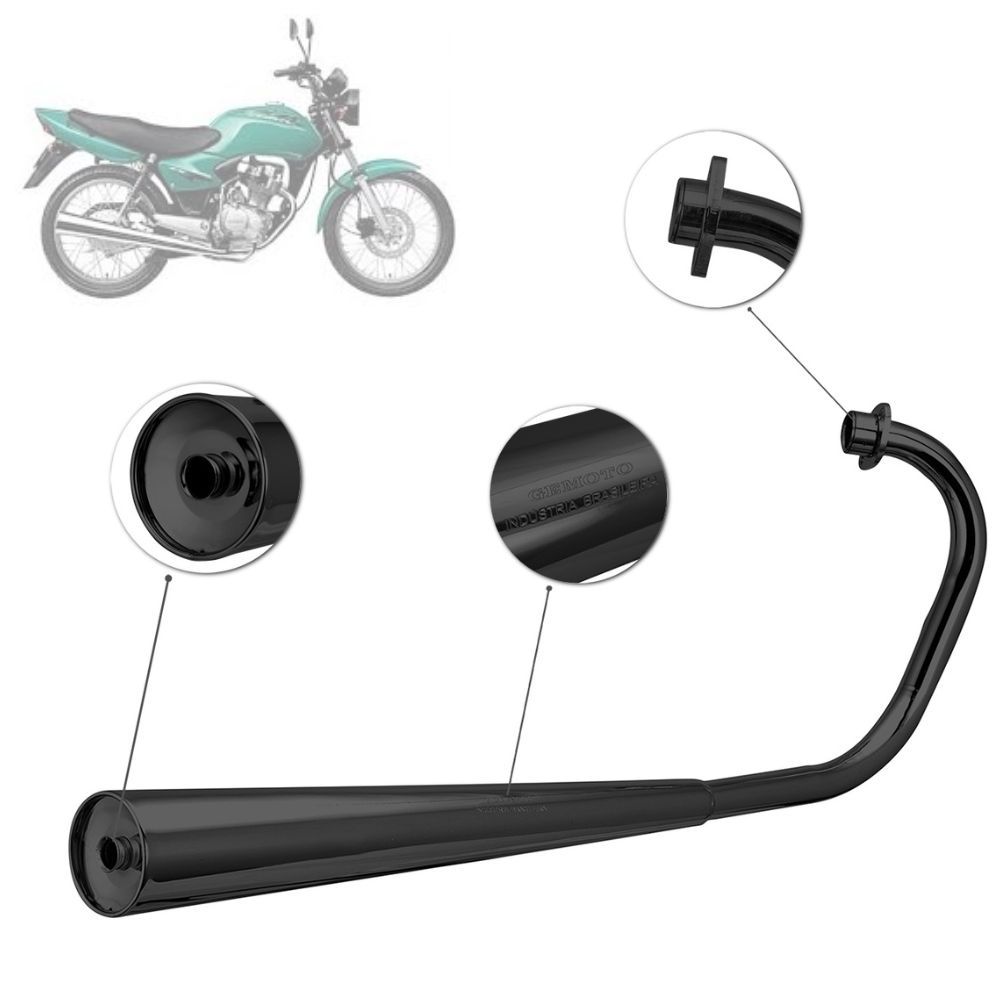 Escapamento Escape Gemoto Rancing Para Moto Honda Titan Ks 125 Fan 2000 2008 Ml 1 Abafador em Oferta na Shopee