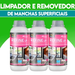 Limpador Tira manchas Porcelanato Cerâmica Pisoclean Refine LP 3 Und