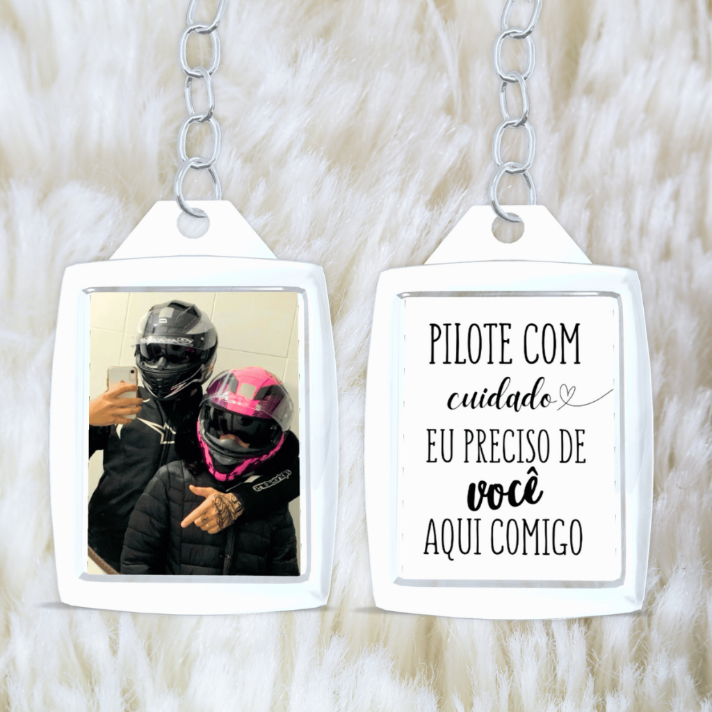 Chaveiro Personalizado Frente e Verso Pilote com Cuidado Presente Casal em Oferta na Shopee
