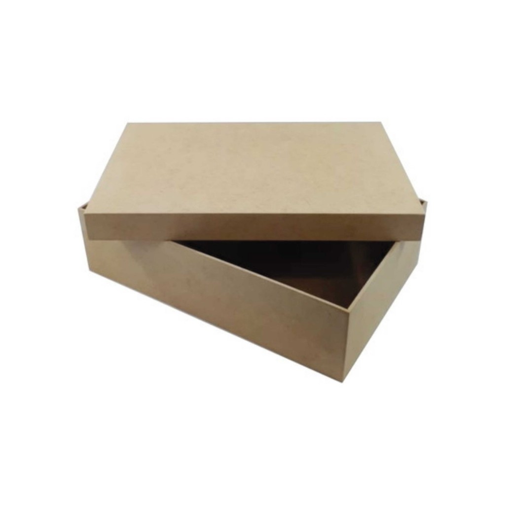 6 caixas 25x10x10 retangulares em mdf cru decorativas artesanato tampa sapato