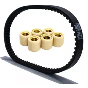 Kit 6 Roletes + Correia Cvt Suzuki Burgman 125 Injetada
