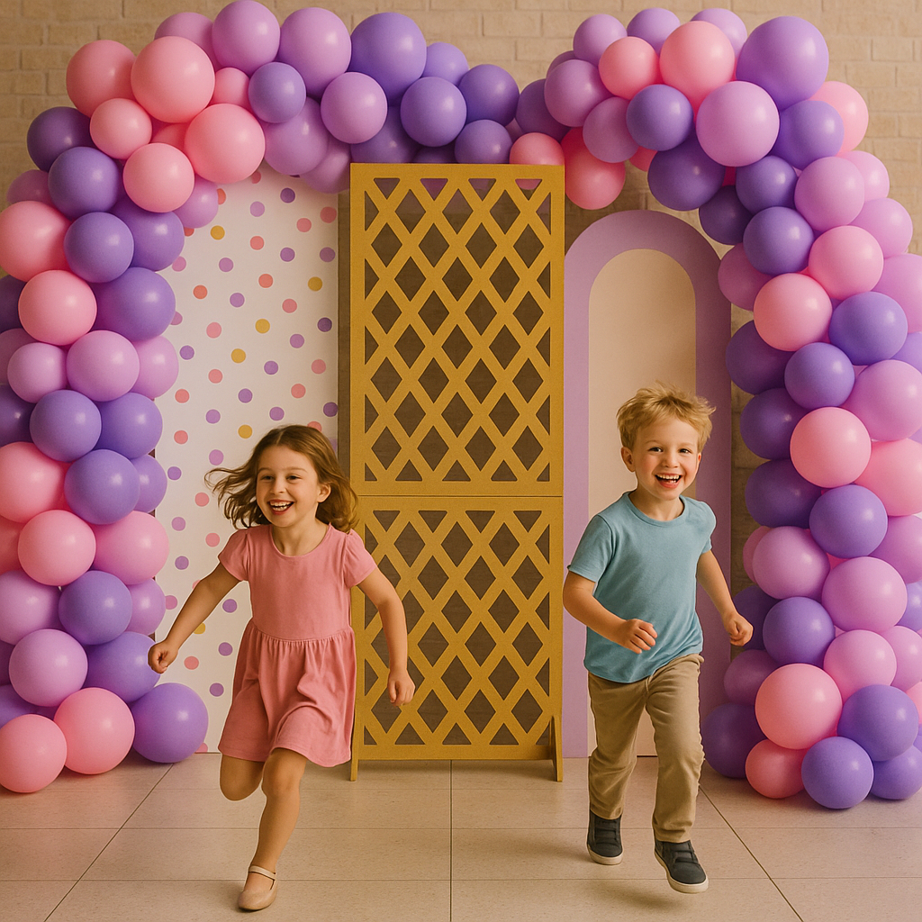 Painel Decorativo Treliça em MDF Tamanho G Desmontável 2 Partes Móvel Decorativo para Festas PROMOÇÃO PROMO BLACK