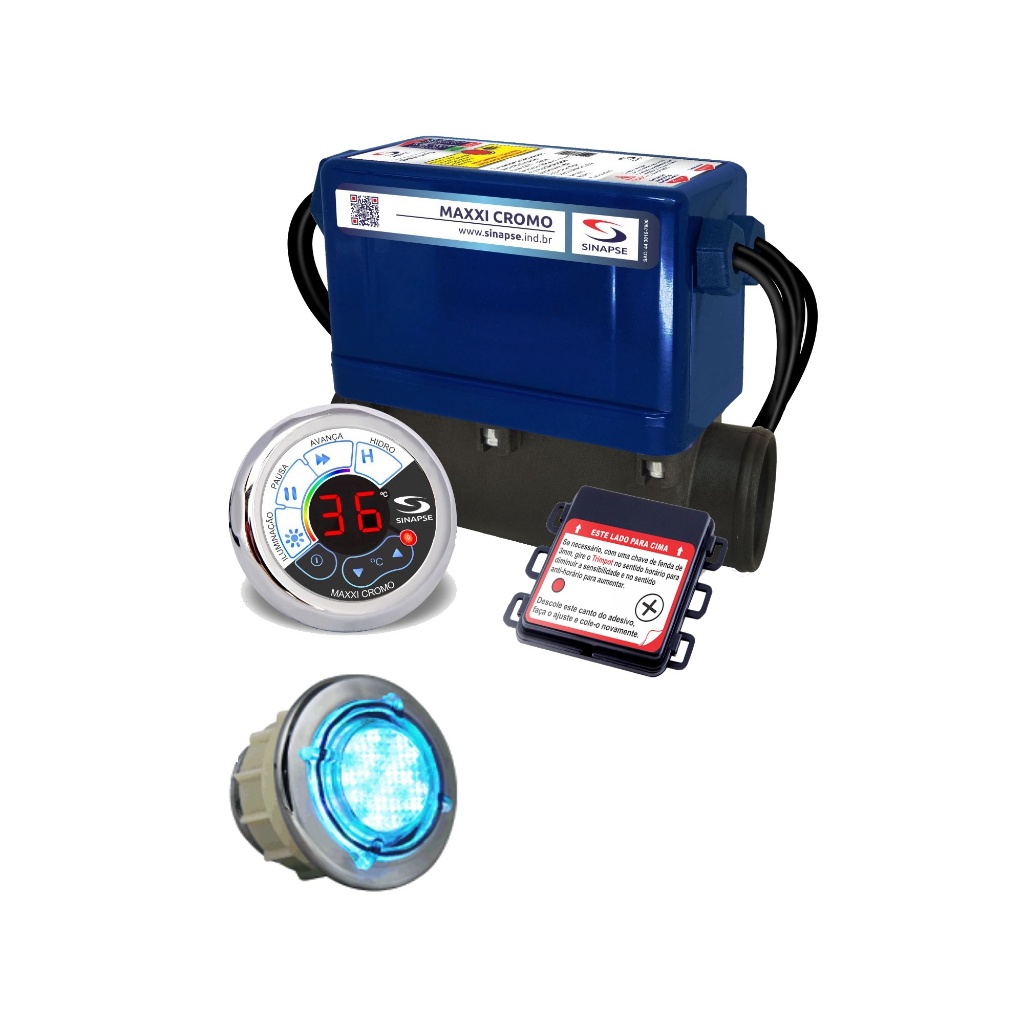 Aquecedor Banheira Hidro Spa Ofuro Max Cromo 8000w 220v + 1 Spot