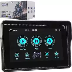 Central Multimídia Motocicleta Universal Android Auto Carplay Bluetooth USB SD First Option 528