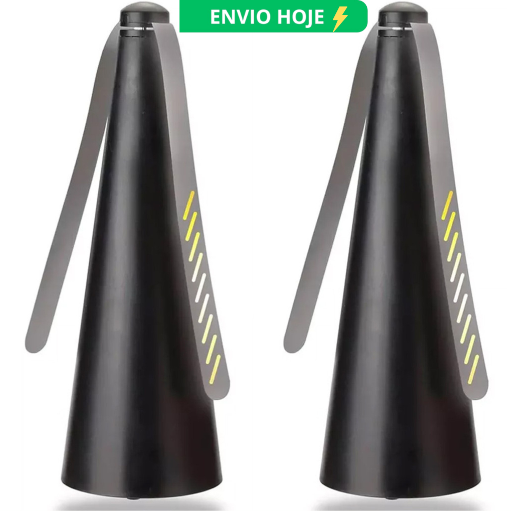 Kit 2 Ventilador Repelente De Mesa Inseto Mosquito Mosca Jardim Restaurantes Recarregavel USB