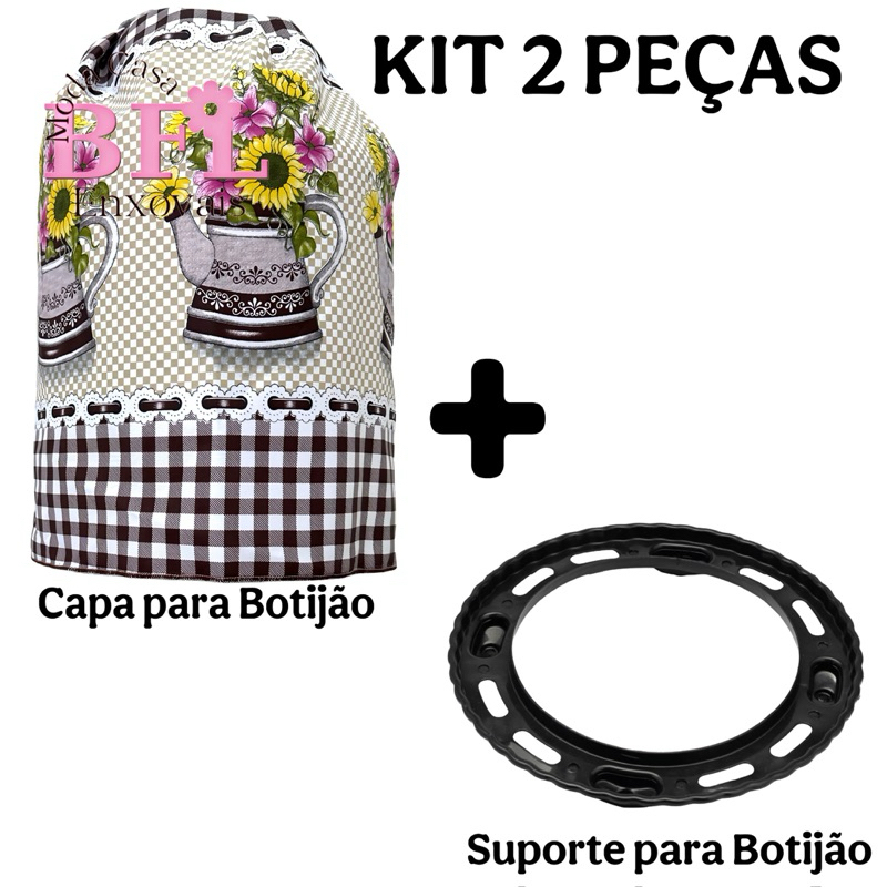 Suporte Para Gás Botijão + capa para botijão de gas Estampado - Jogo de cozinha em Oferta na Shopee
