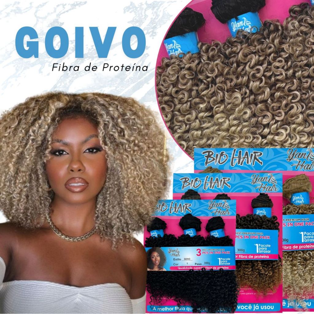 Cabelo Curto Black Estilo Goivo By Yan Hair 300gr 60cm Adere Creme em Oferta na Shopee