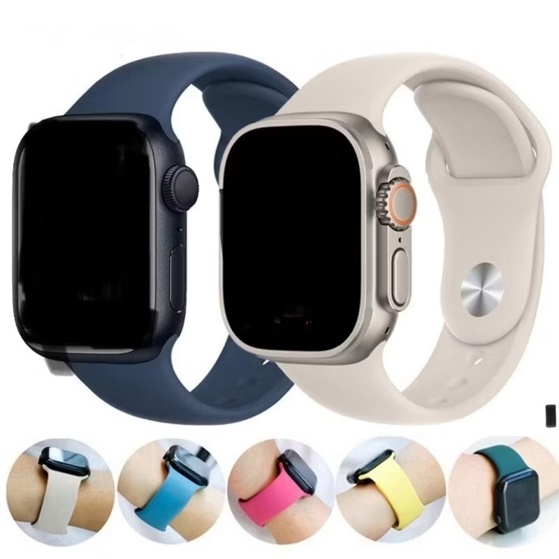 Pulseira Silicone Sport Para Relógio inteligente Smartwatch Ultra 42-44-45-49mm Novas Cores