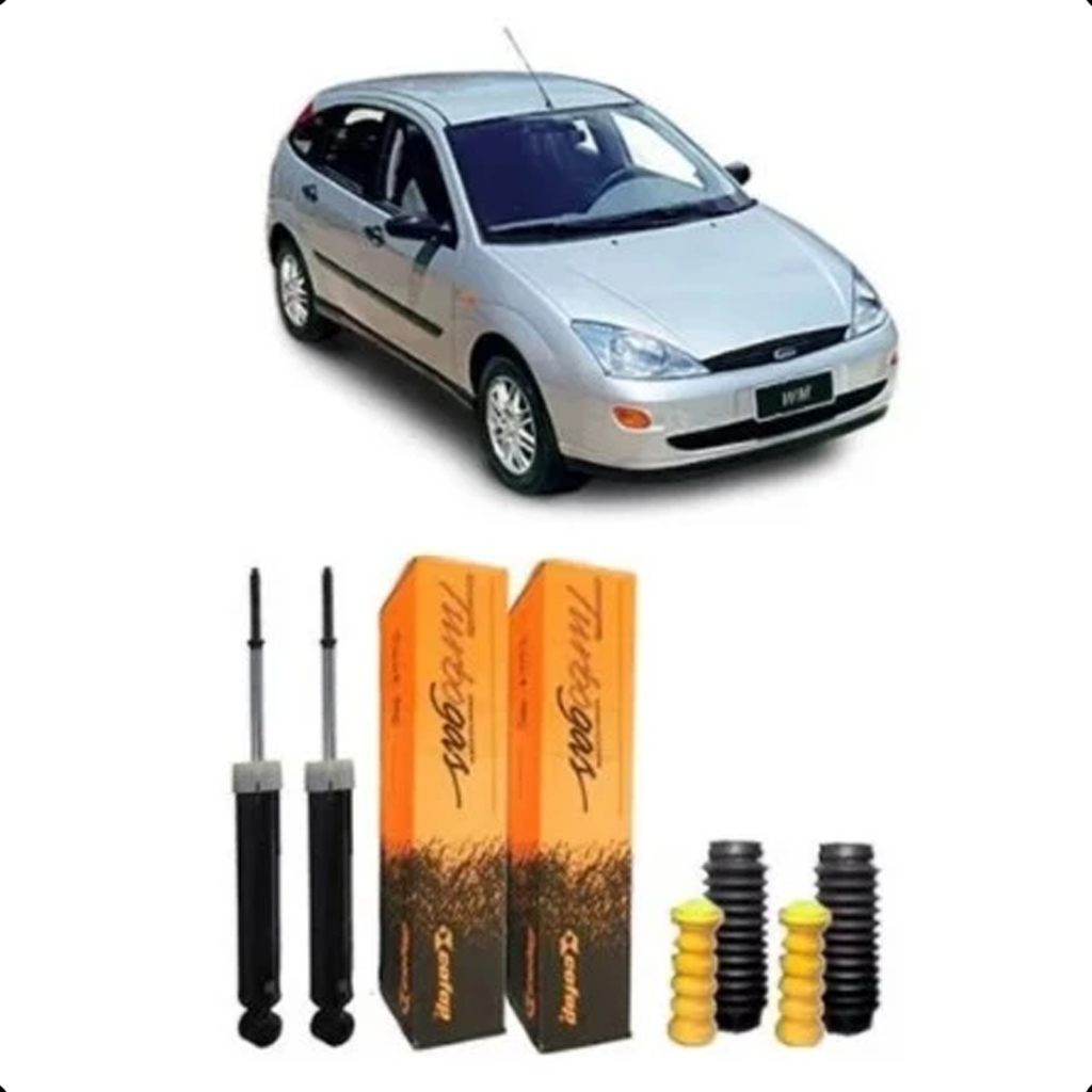 Par Amortecedor Traseiro Cofap + Kit Ford Focus 2000 A 2008
