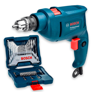 Furadeira Industrial Impacto 3/8 Reversão 450W GSB 450RE + Estojo 33 Peças X-Line BOSCH em Oferta na Shopee