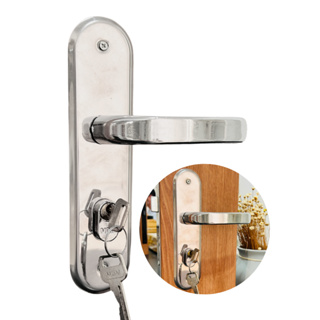 Fechadura de casa Porta de madeira aço Externa Sala quarto Cozinha Stilo Cromada inox MGM 434 em Oferta na Shopee