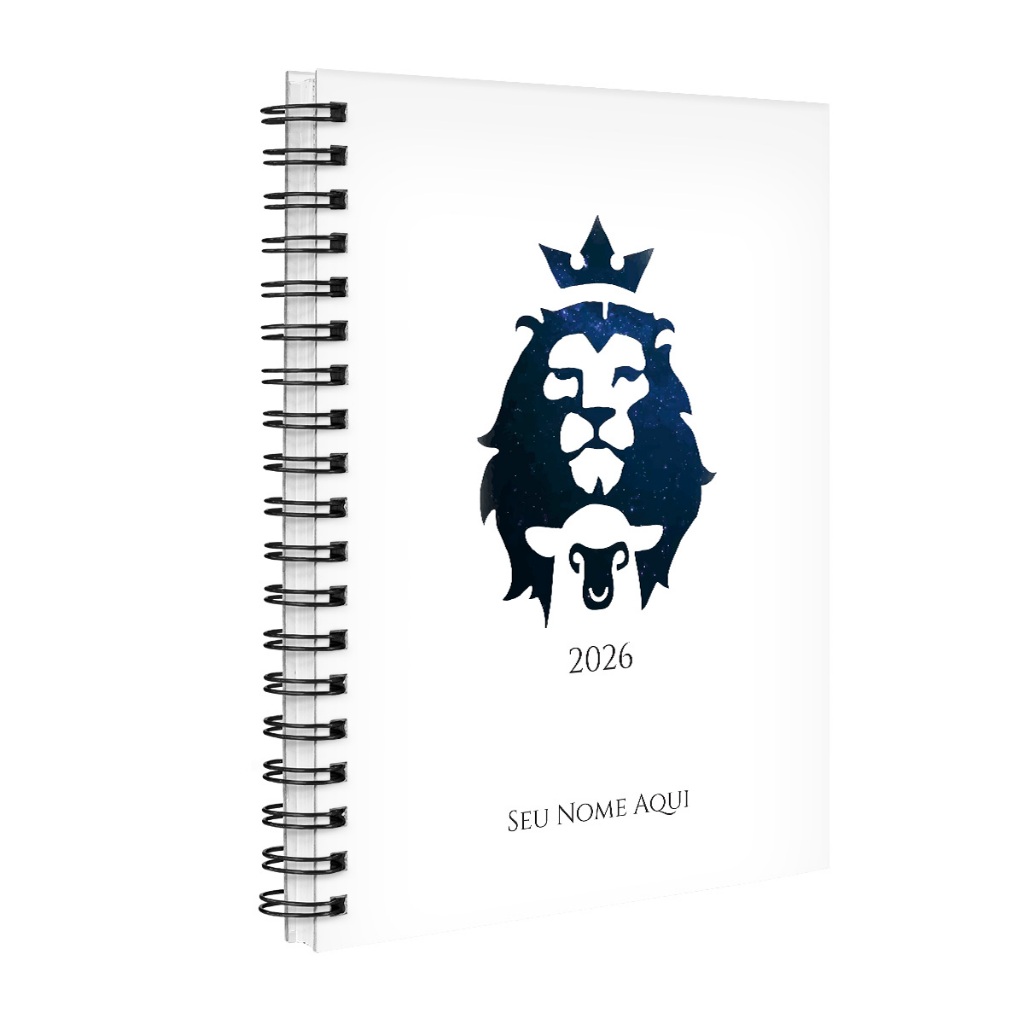Agenda Planner Semanal 2026 Personalizada Fé Evangélica Leão De Judá