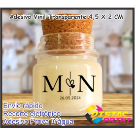 Adesivo Vinil Personalizado para Vela Lembrancinhas Aniversário Chá de Bebê Festa Infantil Batizado Maternidade 4,5x2cm