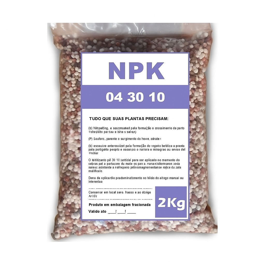 2kg Fertilizante NPK 04 30 10 - Adubo para cobertura floração e frutíferas em Oferta na Shopee