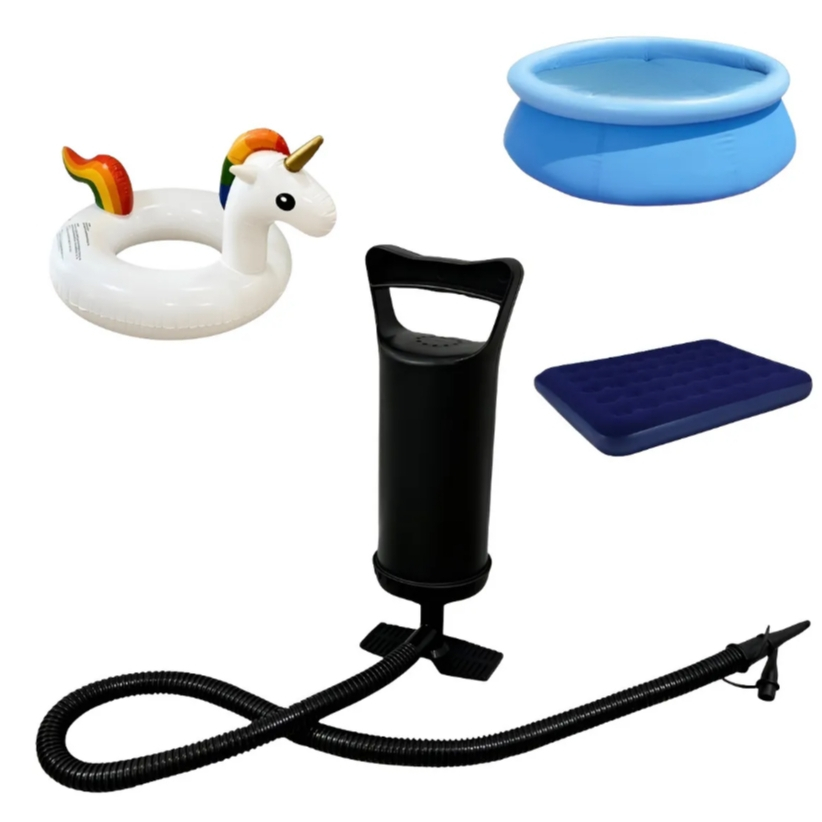 Bomba de Ar Manual Para Bóias Colchão Inflável Bolas, Portátil uso fácil em Oferta na Shopee