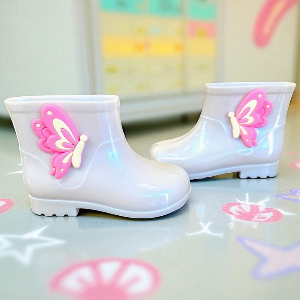 Galocha Infantil Menina Feminina Flores Bota Criança Delicada estilo Leve Confortável Lodi Calçados