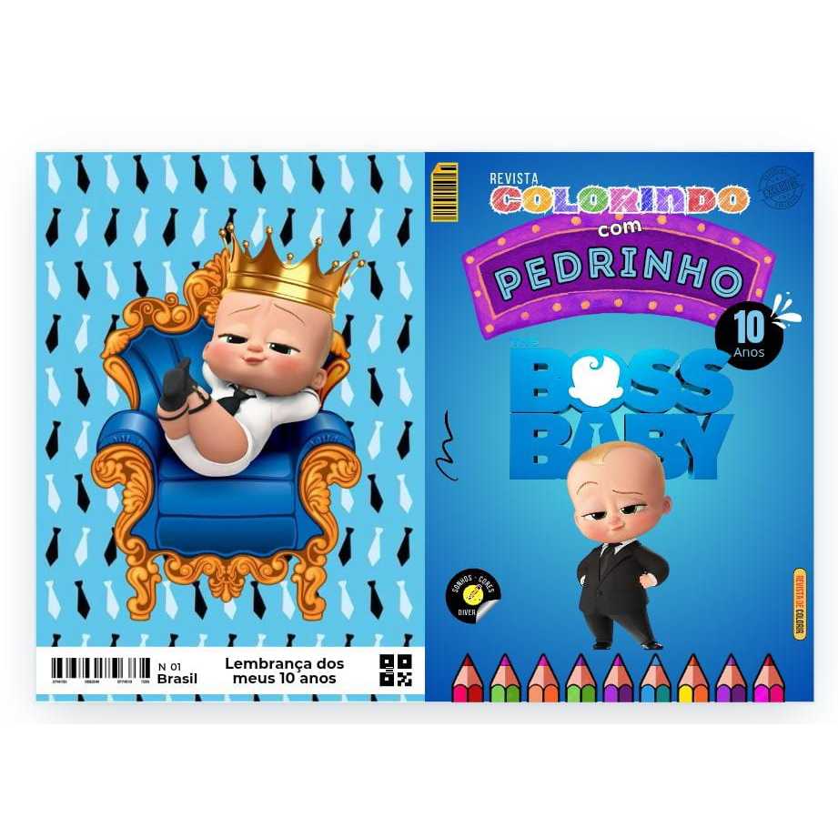 20 Livrinho de Colorir O Poderoso Chefinho Personalizado com Nome e Idade Festa Infantil Aniversário