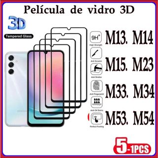 Película De Vidro 3D Para Samsug M13 M14 M15 M23 M33 M34 M53 M54