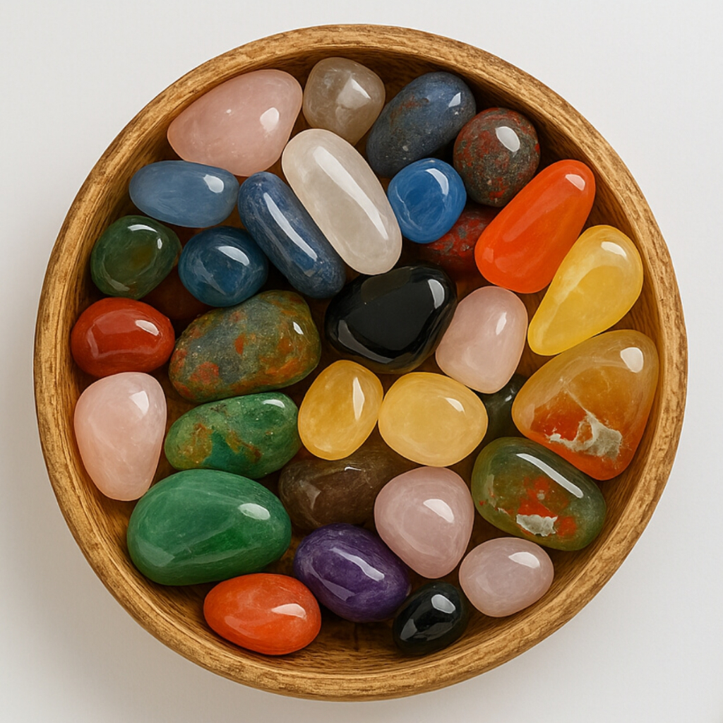 200g Pedras Roladas Brasileira Cristal Natural Sortida Mista